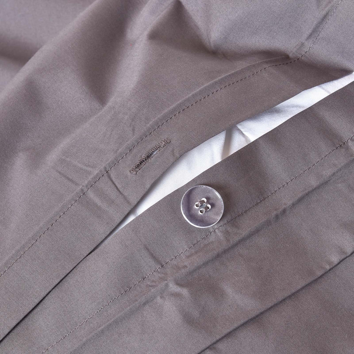 BETTWÄSCHE Perkal Fadendichte 200 - Dunkelgrau, Textil (260/220cm) - Homescapes