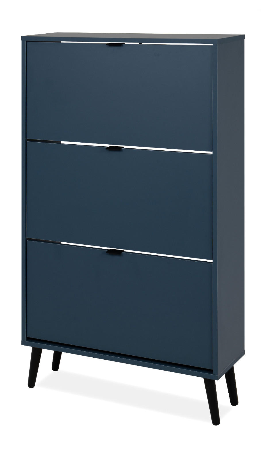 Furn.Design SCHUHSCHRANK Blau, Schwarz 70cm × 24cm × 125cm