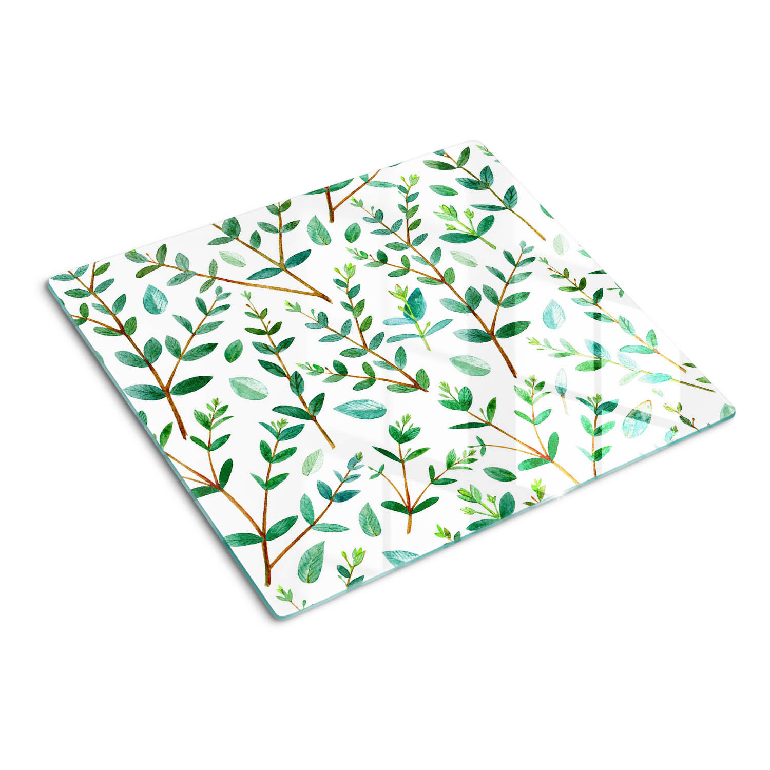 GLASPLATTE 60x52 cm Eukalyptus - Grün, Glas (60/0.4/52cm) - TULUP