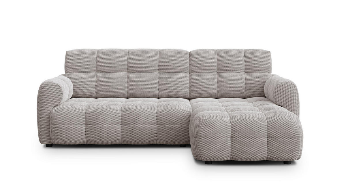 ECKSOFA MELLOW 3-Sitzer, beige - Beige/Schwarz, Holz/Textil (232/156cm) - Courtois Laville