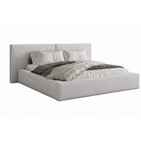 POLSTERBETT 06 Bouclé 140 x 200 cm – Arena - mit Bettkasten und Metall-Lattenrost - Hellgrau, Metall (206/234cm) - ROYAL24_MARKT