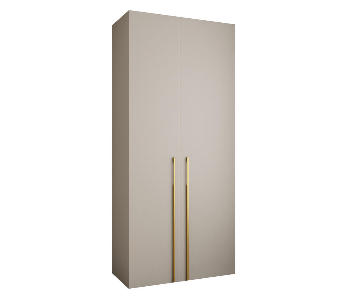 DREHTÜRENSCHRANK 245,5/110/50 2-türig - Kaschmir/Goldfarben, Holz/Metall (110/245.5/50cm) - Abiks Möbel