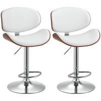 BARHOCKER 2er-Set DE-14731 höhenverstellbar & schwenkbar Weiß - Weiß, Metall (52/112/53cm) - ComfortXL