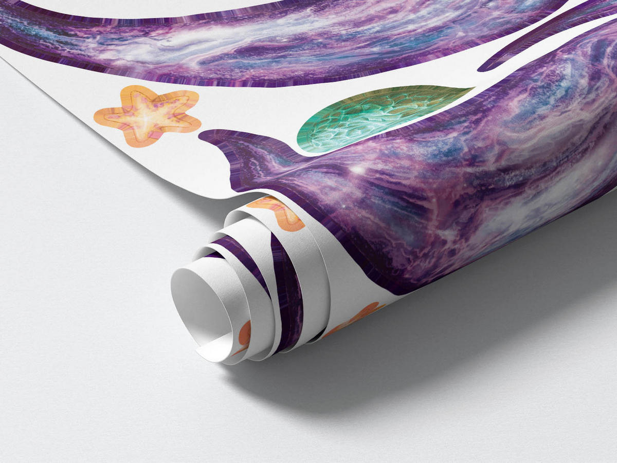 WANDAUFKLEBER 80x123cm - Weltraumträume - Multicolor, Kunststoff (80/123/0.1cm) - Wallfluent