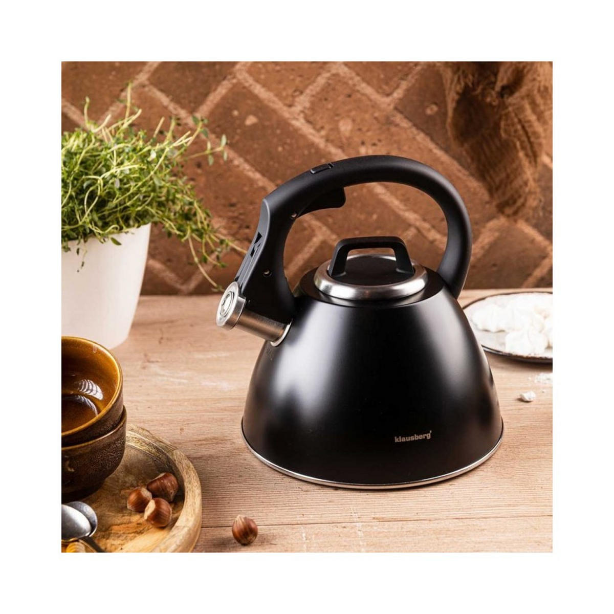 WASSERKESSEL Schwarz 20/21/23 cm 64821 - Schwarz, Metall (20cm) - Klausberg 
