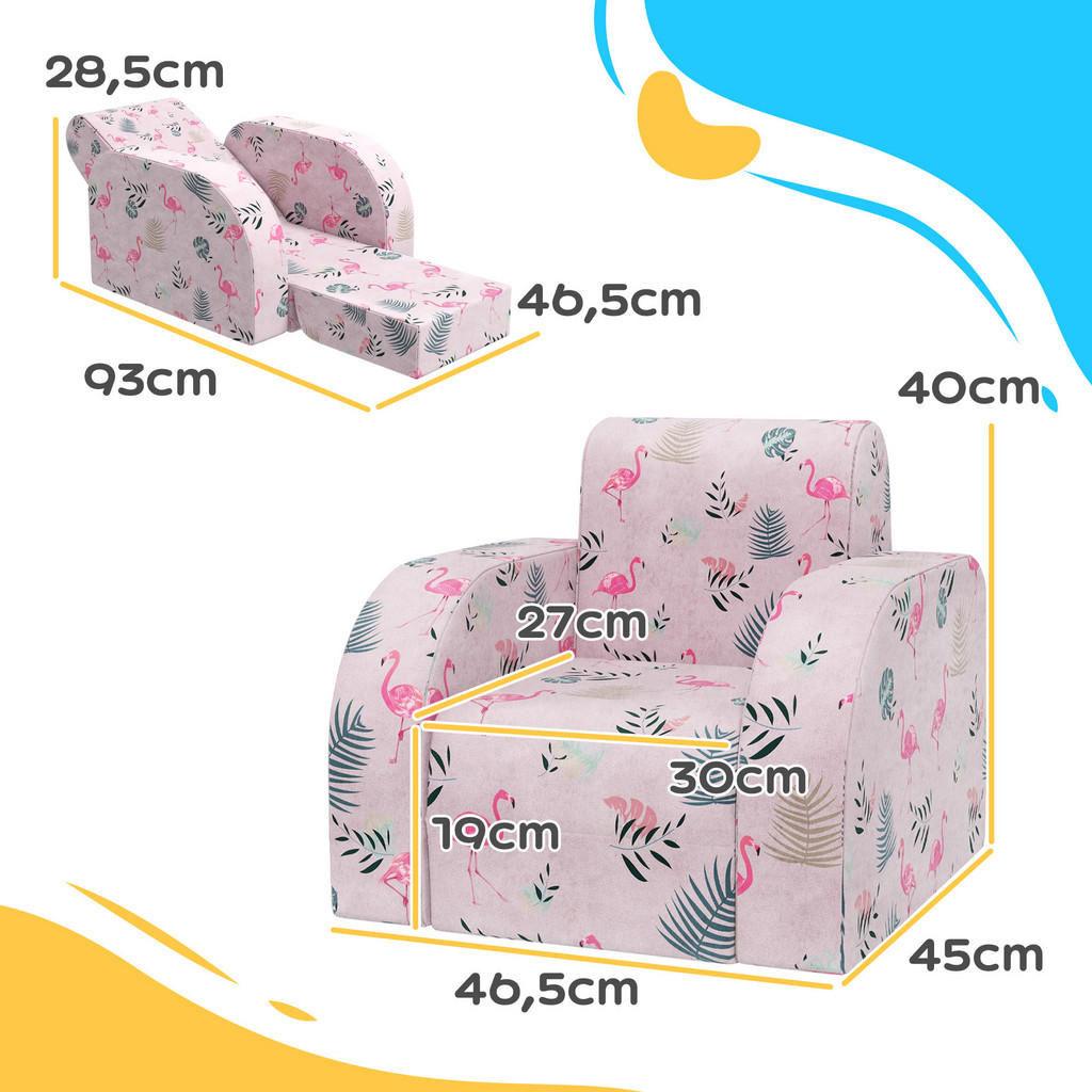 Thumbnail - Aiyaplay Kindersessel,, Rosa, Metall, 93x28.5x46.5 cm, Kinder- & Jugendzimmer, Kindermöbel, Kindersitzmöbel & -tische, K...
