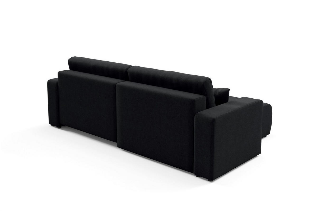 ECKSOFA Augusto - Schwarz, Holzwerkstoff/Textil (244/149cm) - Fun Möbel