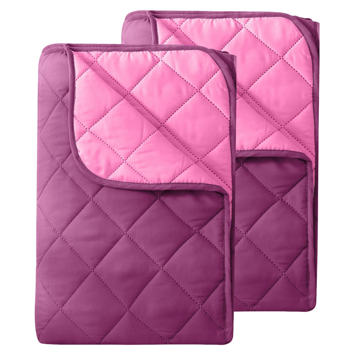 SOMMERBETT 2er Set Camping lila 135/200 cm Steppbett im Wende-Design Duo-Color - Lila, Textil (135/200cm) - wometo