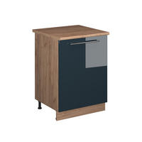 SPODNÁ SKRINKA POD DREZ Fame-Line, Tmavo modrá vysoký lesk/Dub Goldkraft, 60 cm - dub medový/tmavomodrá, kompozitné drevo (60/82/60cm) - Vicco