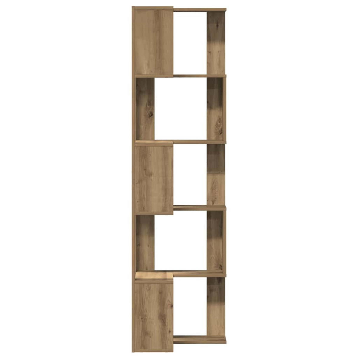 ECK-BÜCHERREGAL 5 Böden Artisan-Eiche 50/50/179Cm Holzwerkstoff - Braun, Holzwerkstoff (50/179/50cm) - vidaXL