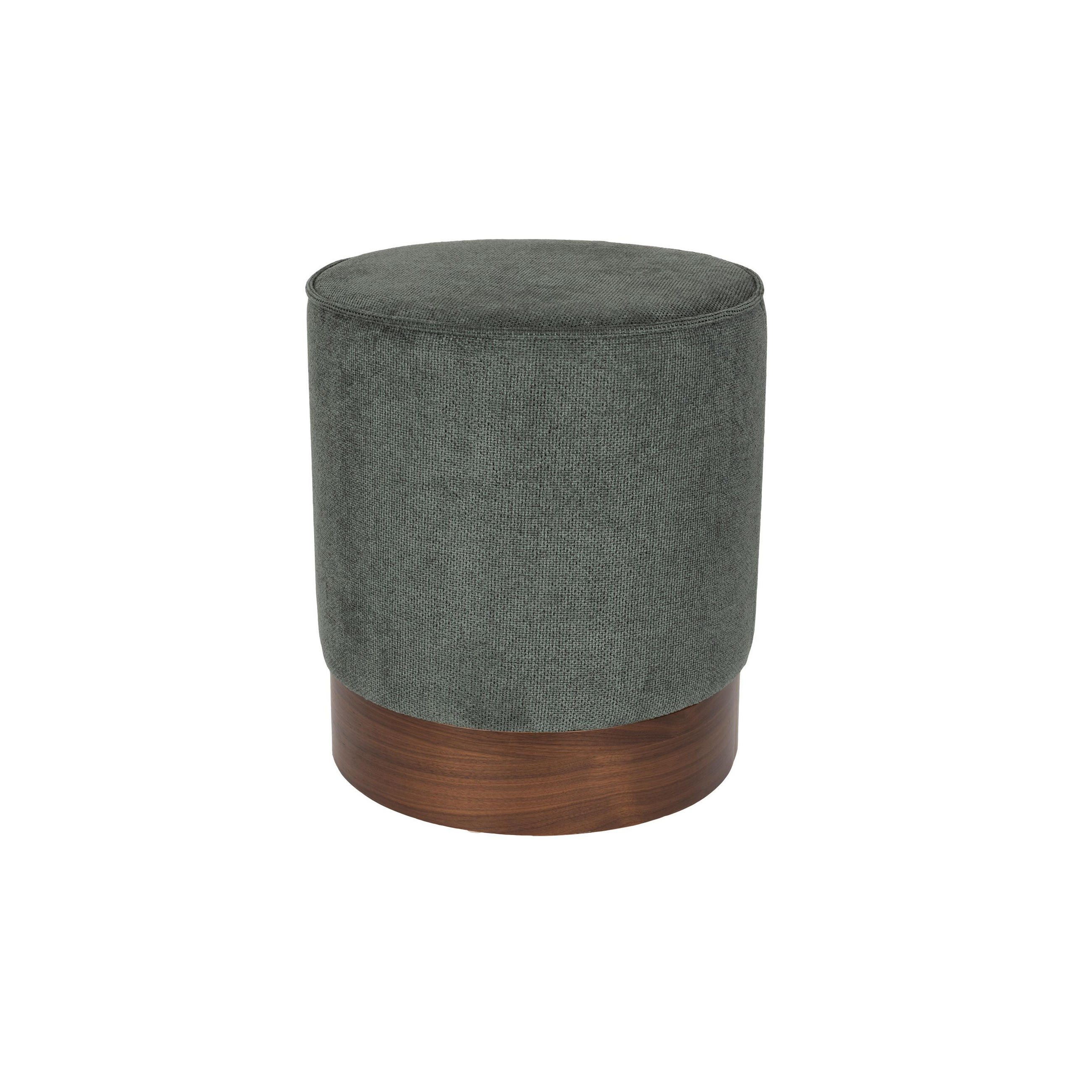SITZHOCKER Bellevue Grün - Grün, Holz (41/46/41cm) - Dutchbone