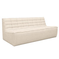 POHOVKA 3místná modulární, plyšová tkanina Pop, Krémová, LAZY - krémová, dřevo (200/76/93cm) - Kaiser Möbel