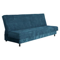 SCHLAFSOFA Enduro XIV Cord - Blau/Schwarz, Holz/Kunststoff (195/90/85cm) - MIRJAN24