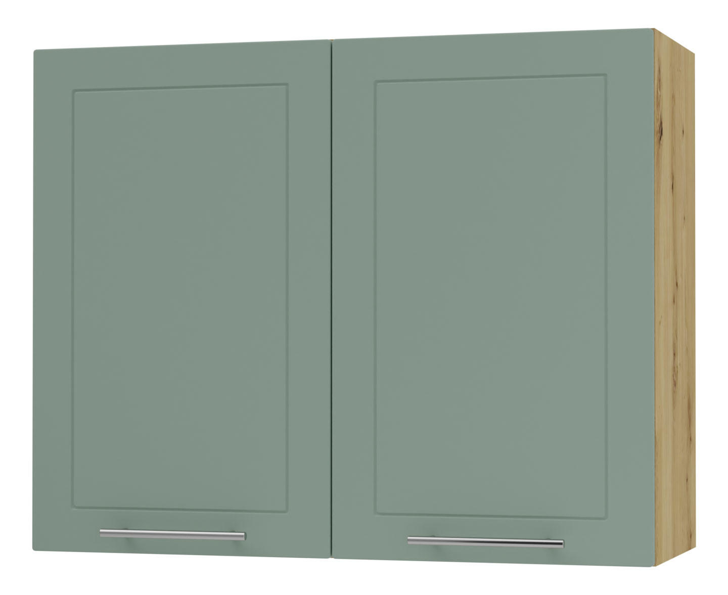 KÜCHENHÄNGESCHRANK Kvantum W3/90 Mint Matt / Eiche Artisan Matt 90 / 32,5 / 72cm - Eiche Artisan/Mintgrün, Holz/Holzwerkstoff (90/72/32.5cm) - Feldmann-Wohnen