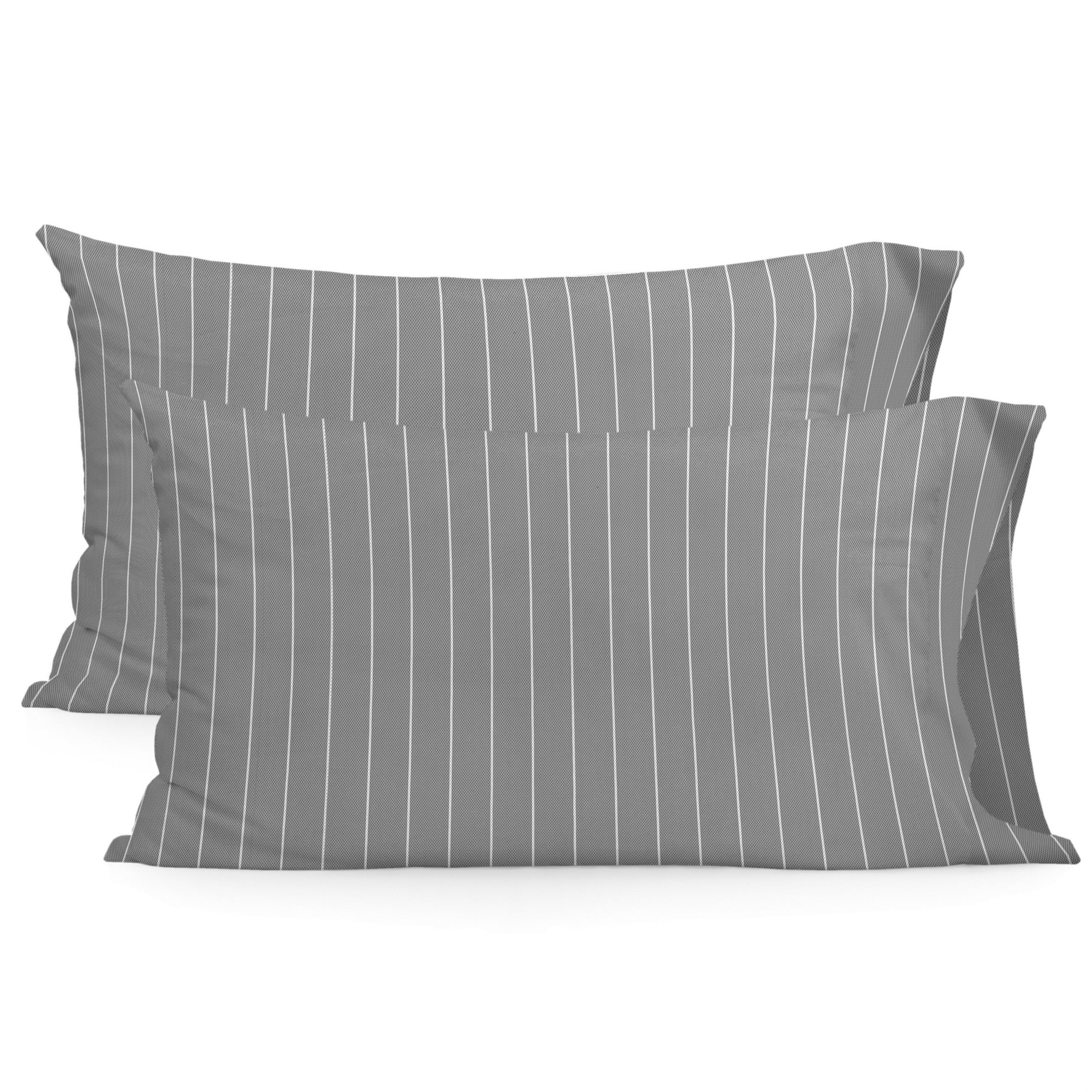 KISSENBEZUG oxford 50x75 cm (x2) grau - Grau, Textil (50/75cm) - Happy Friday