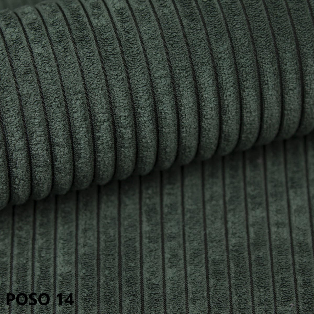 SCHLAFSOFA BRIK 3-Sitzer Cord Poso Tannengrün - Schlaffunktion DL & Bettkasten - Dunkelgrün, Textil (238/94/94cm) - Excellent Home