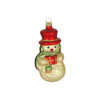 CHRISTBAUMSCHMUCK Schneemann Rot Grün 11cm - Multicolor, Metall (0.1/11/0.1cm)