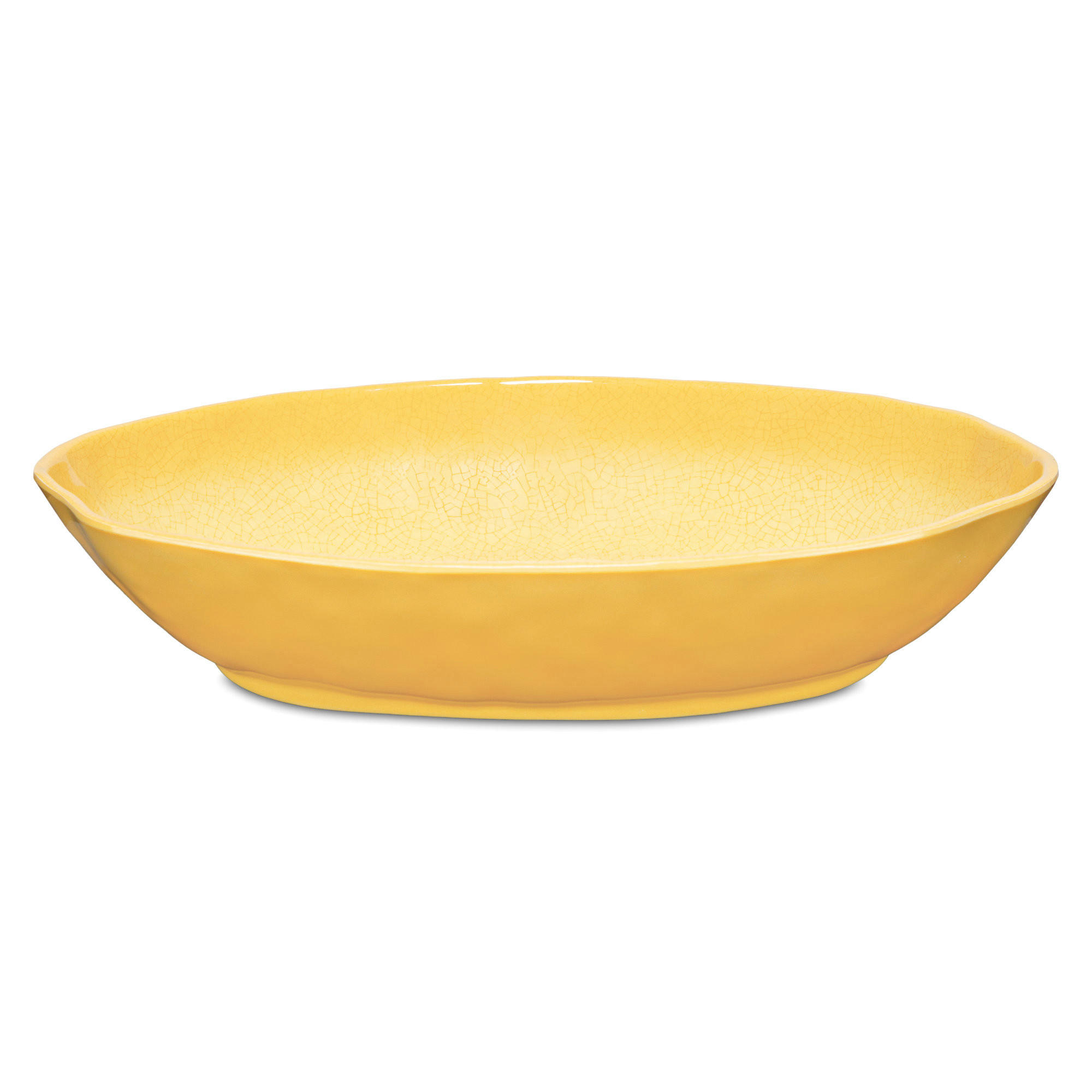 SERVIERSCHALE oval 33 x 23,5 x 7 cm Atmosfera ocker - Currygelb, Kunststoff (21/2/21cm)