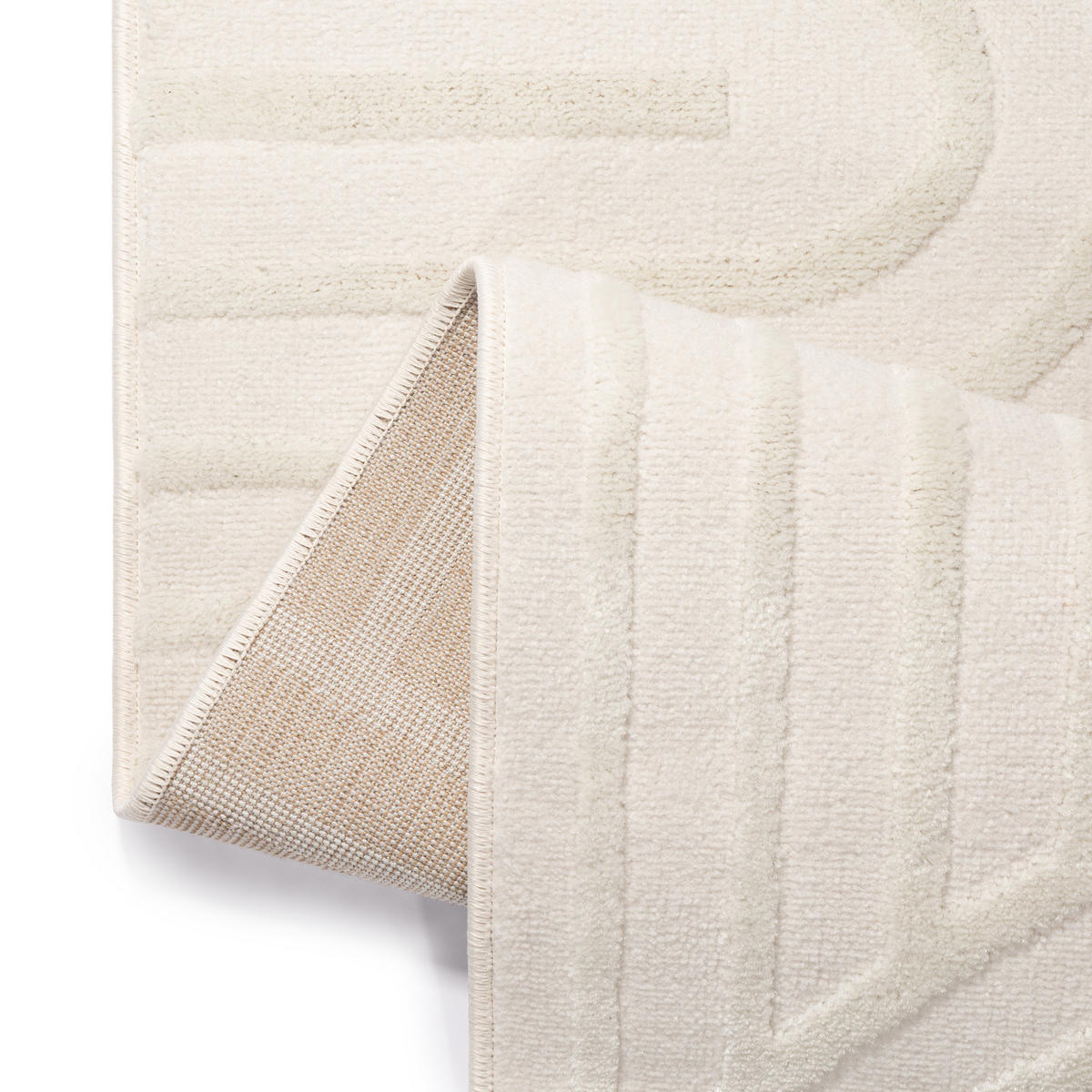 TEPPICH HYGGE Cremeweiß Quadrat 160/160 cm - Creme, Textil (160/160cm) - Tapiso