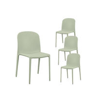 GARTENSTUHL Ethan Grün 50 cm x 79 cm 4er-Set - Grün, Kunststoff (50/79/56cm) - Klast Home