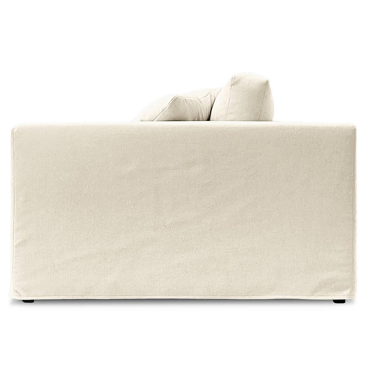 3-SITZER SOFA mit Wechselbezug - Webstoff - Creme, Textil (245/63/122cm) - home24