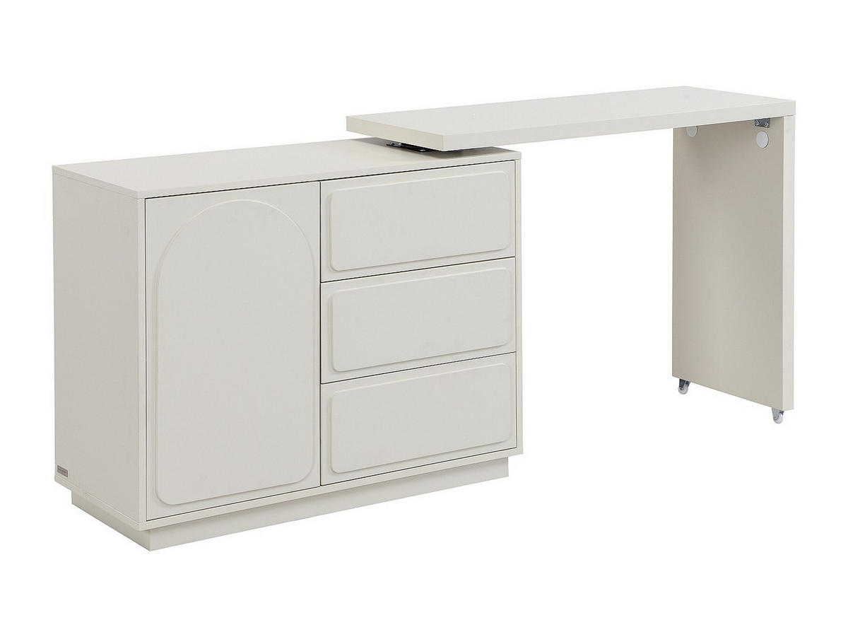 SCHMINKTISCH - 98 cm, 168 cm x 40 cm - holz - beige Velanto - Beige, Holz (98/78.5/40cm) - Vente-Unique