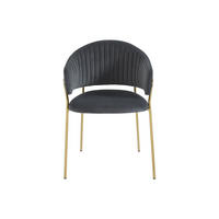 STUHL - 55 cm x 55 cm - Stoff, Samt - Grau - MADOLIA - Grau, Textil (55/81/55cm) - Vente-Unique