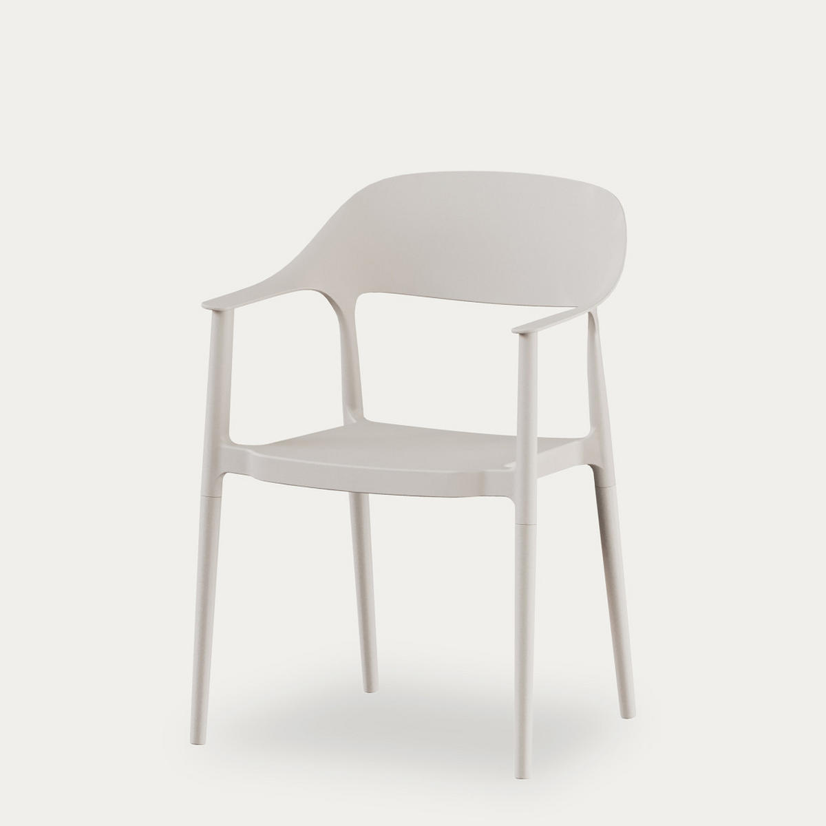 STUHL Brunel Beige 57.5 cm x 83 cm - Beige, Kunststoff (57/83/53cm) - Kenay Home