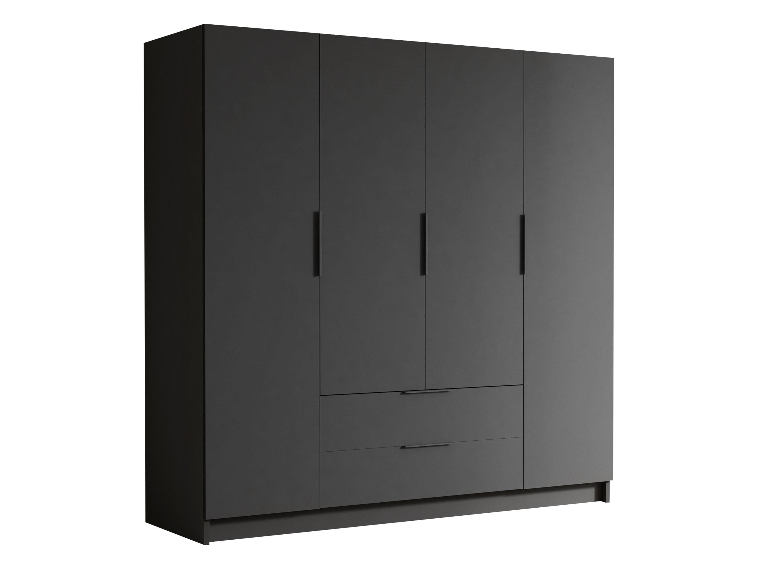 KLEIDERSCHRANK Sofia I - Schwarz, Holzwerkstoff/Kunststoff (200/216/60cm) - MIRJAN24