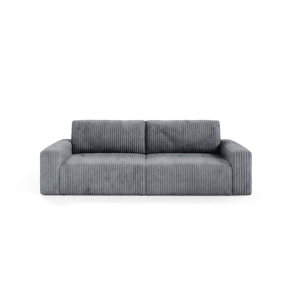 SOFA Angela 3 Sitzplätze Dunkelgrau - Grau, Holz (252/86/105cm) - Petits-meubles