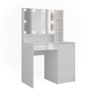 SCHMINKTISCH Sherry Weiß/Weiß Hochglanz 89.8 cm 4 Teile - Weiß Hochglanz, Holzwerkstoff (89.8/76/50.1cm) - Vicco