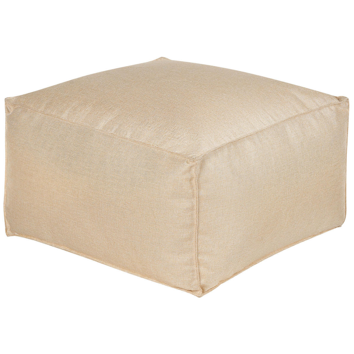 POUF Mukki 50/50/30 cm - Beige, Kunststoff/Textil (50/30/50cm) - Beliani