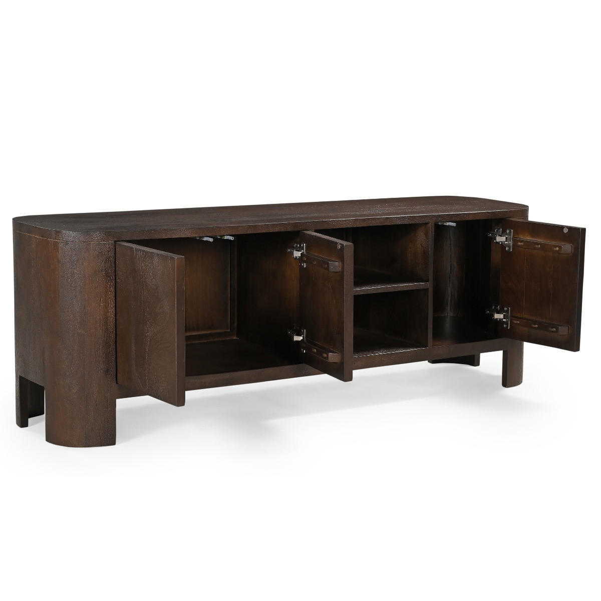 TV-MÖBEL aus Mangoholz 160cm, dunkelbraun - Braun, Holz (160/55/40cm) - Giga Meubel