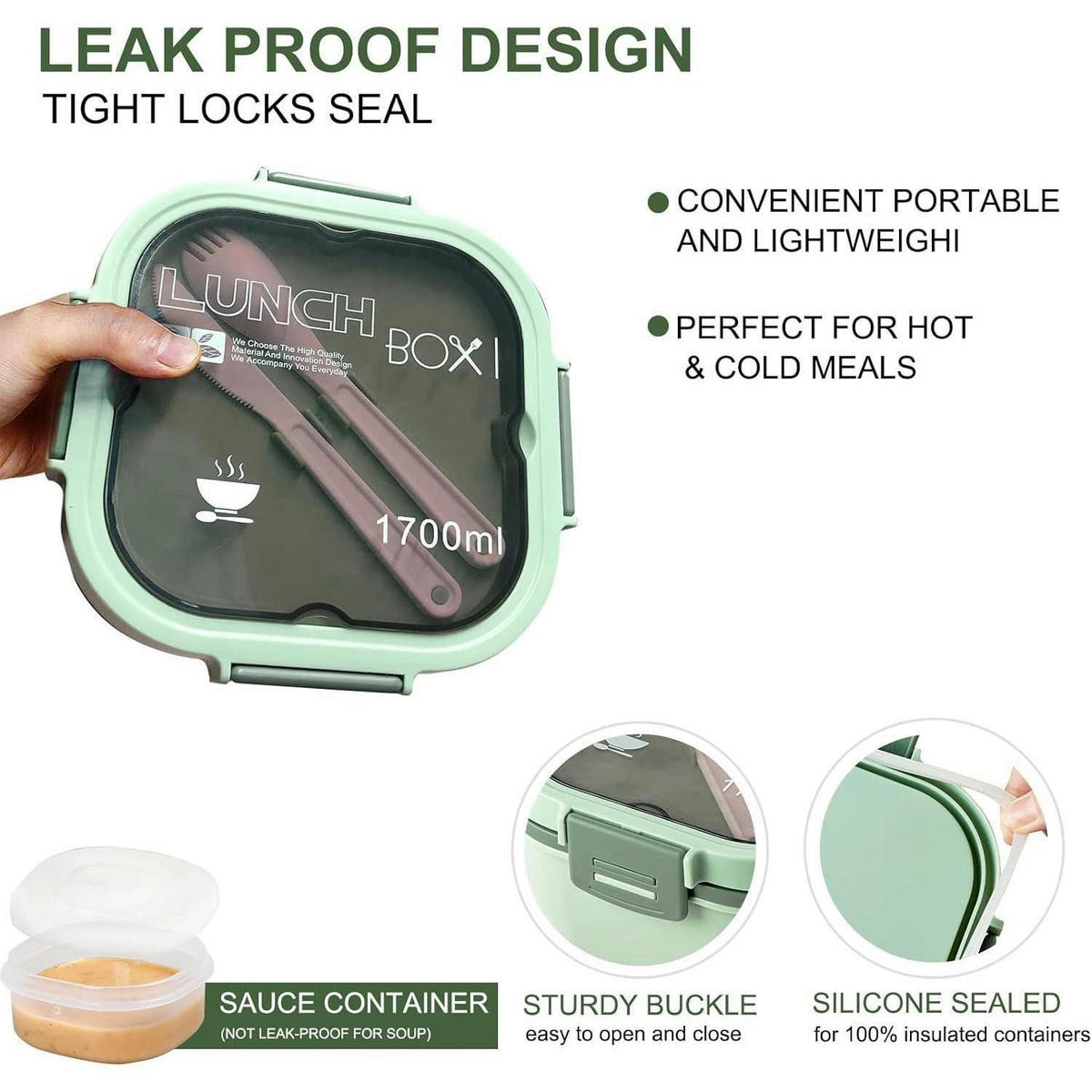 SALATBOX 1700 ml Dunkelgrün - Grün, Kunststoff (11/18/18cm)