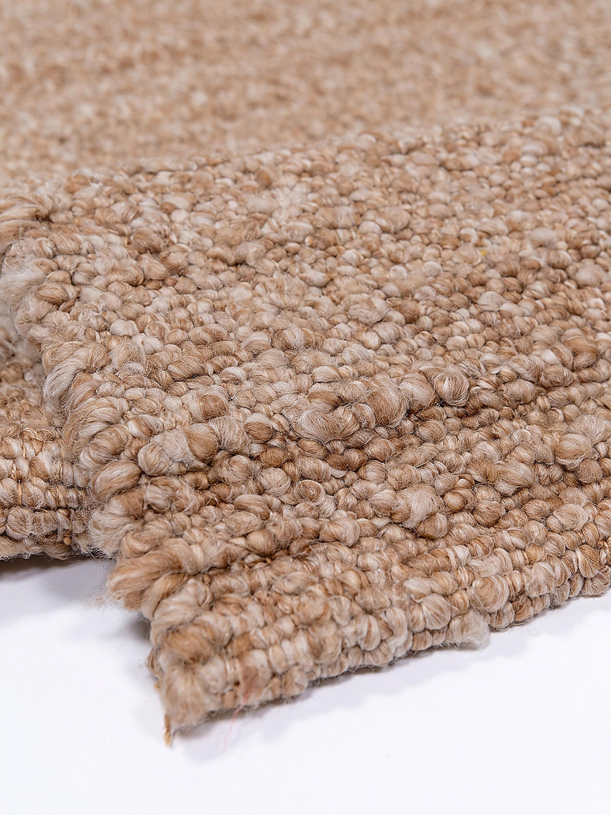 KURZFLORTEPPICH handgewebt GLAVEN, Bouclé-Struktur, Natur, 160 x 230 cm - Beige, Textil (160/230cm) - KADIMA DESIGN