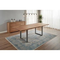 ESSTISCH ADINA - Beige/Silberfarben, Holz/Metall (90/140/76cm) - SAM