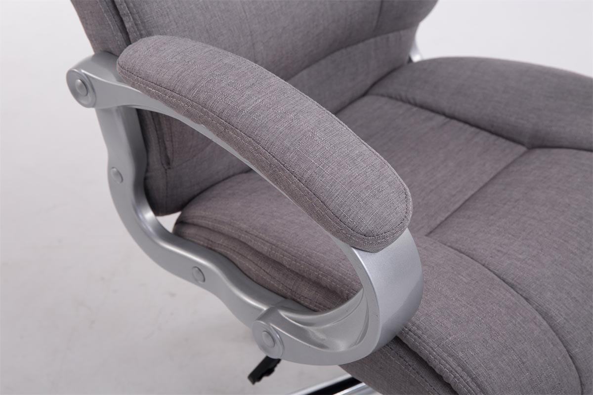 BÜROSTUHL SYDNEY Stoff 113x66x70 Grau Stoff Metall - Grau, Textil/Metall (66/113/70cm) - DELUKE