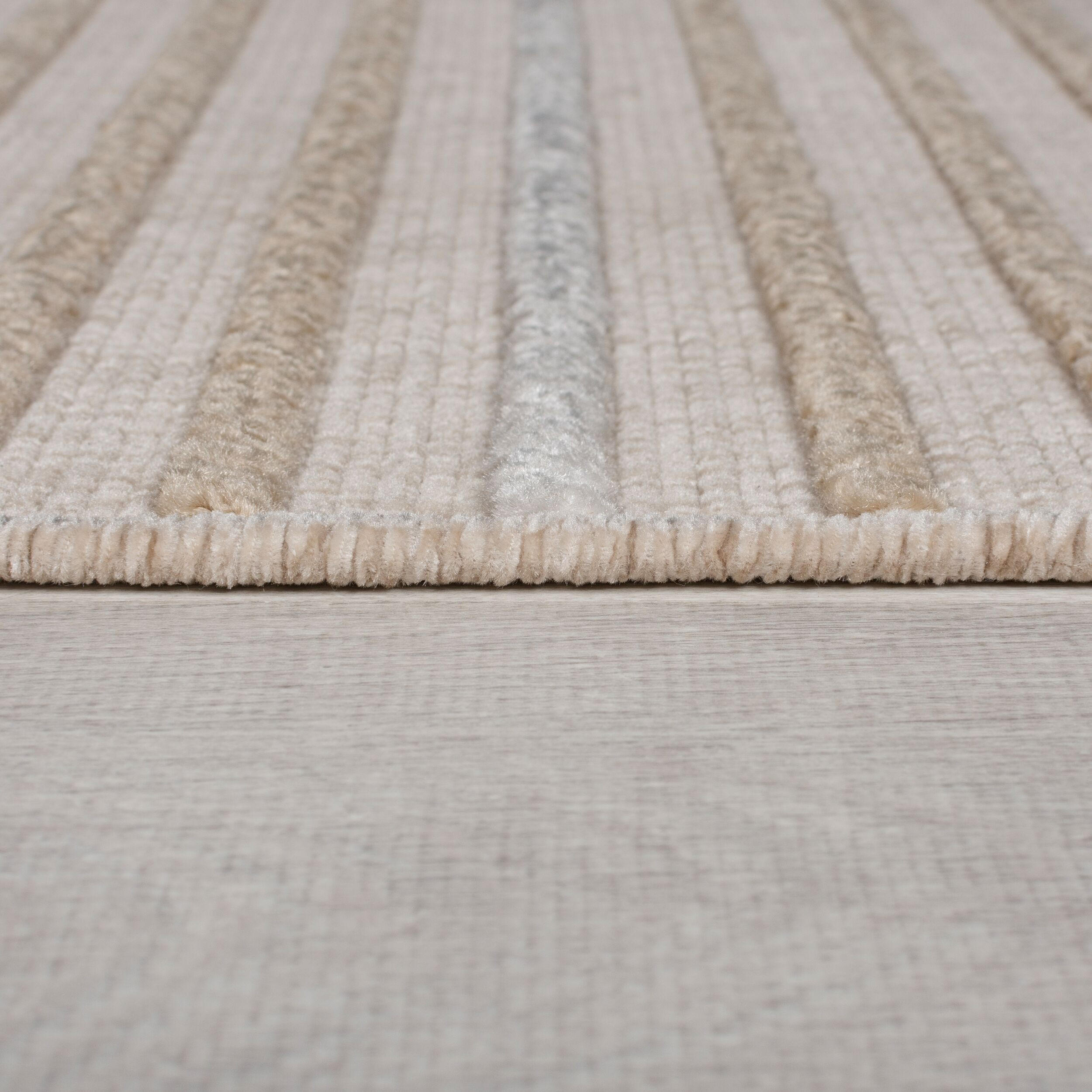 Thumbnail - Kadima Design Teppich, Beige, Textil, Gestreift, Rechteckig, 200x320 cm, pflegeleicht, Teppiche & Böden, Teppiche, Moder...