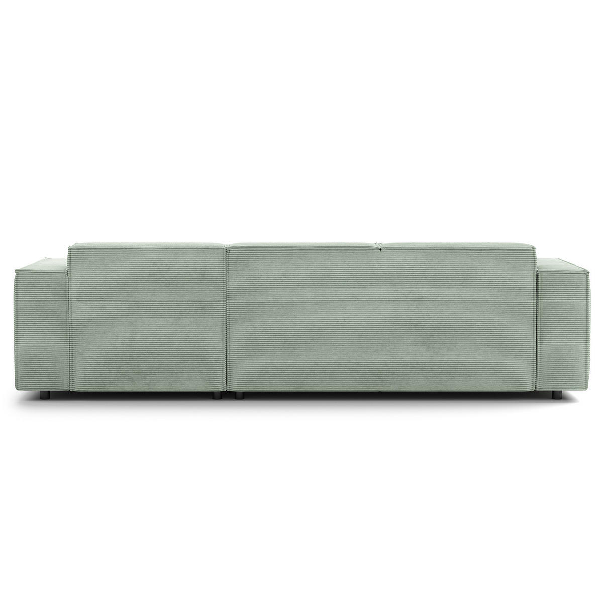 ECKSOFA mit Longchair - Schwarz/Mintgrün, Kunststoff/Textil (260/177cm) - home24