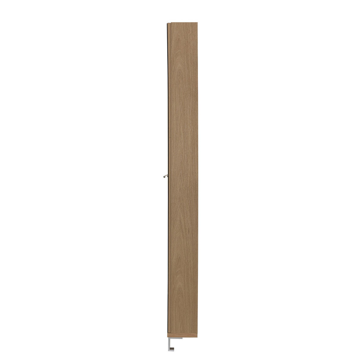 FURNIERTER SCHUHSCHRANK mit Spiegeltür - Eichefarben, Holzwerkstoff/Metall (84/185/17cm) - home24
