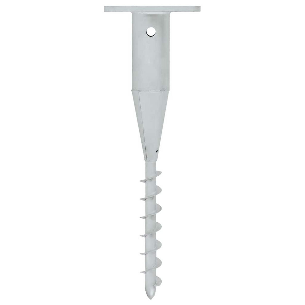 BODENHÜLSE Für Sonnenschirm Mit Stange 16/16/52 Cm Stahl - Silberfarben, Metall (16/16cm) - vidaXL