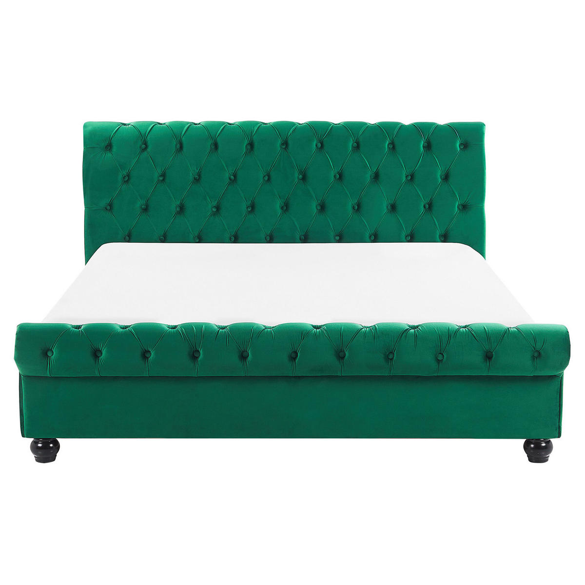 POLSTERBETT 160/200cm Smaragdgrün Avallon - Grün, Textil (160/200cm) - Beliani