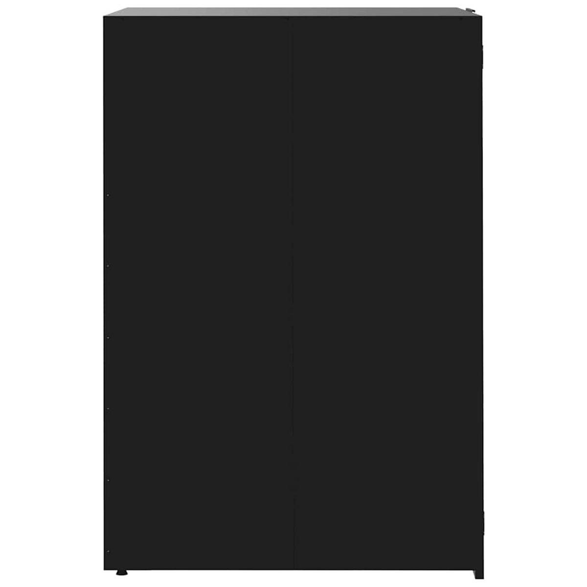 MÜLLTONNENBOX Gorilo für 1 Tonne Schwarz 69x79x117 cm - Schwarz, Metall (69/117/79cm) - DELUKE
