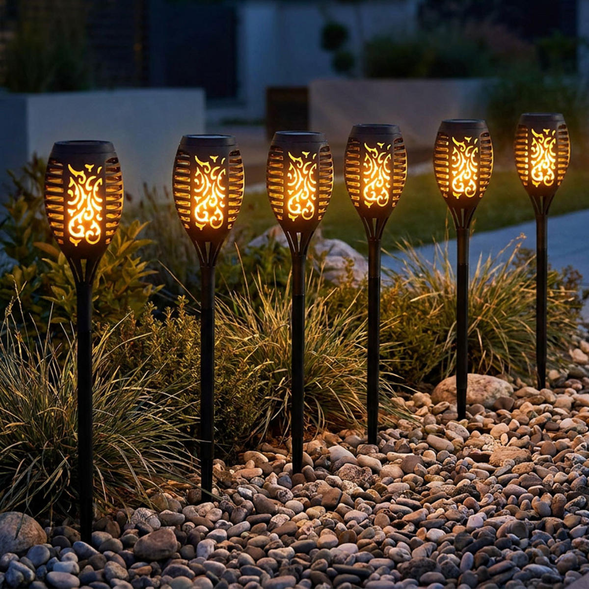 LED AUSSENLEUCHTE Solar Steckleuchte Schwarz - Schwarz, Kunststoff (7.5/7.5/49.5cm) - Globo Lighting