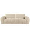 EINZELSOFA LIRA, Hellbeige, Bouclé - Beige, Holz/Holzwerkstoff (256/84/112cm) - KONSIMO®