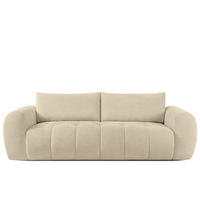 EINZELSOFA LIRA, Hellbeige, Bouclé - Beige, Holz/Holzwerkstoff (256/84/112cm) - KONSIMO®
