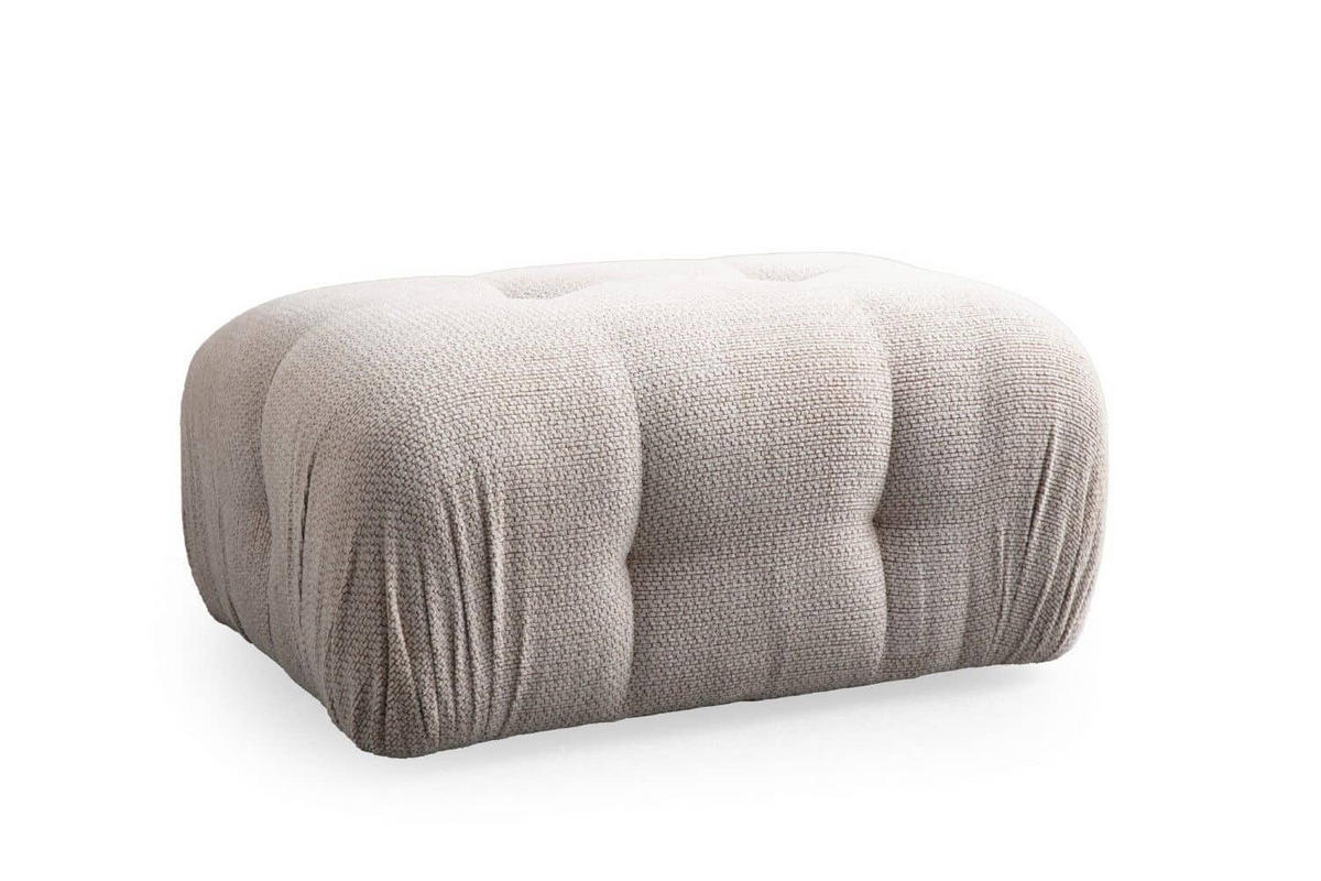 ECKSOFA inklusive Hocker - Beige/Creme, Holz/Kunststoff (290/160cm) - myHomelando