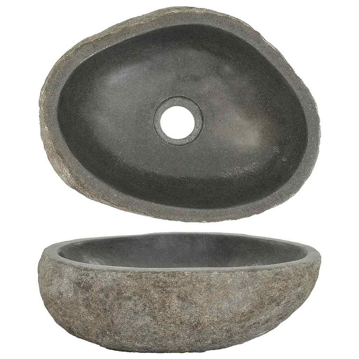WASCHBECKEN Landis 38/31/12 cm - Anthrazit, Stein (38/12/31cm) - Nettlife