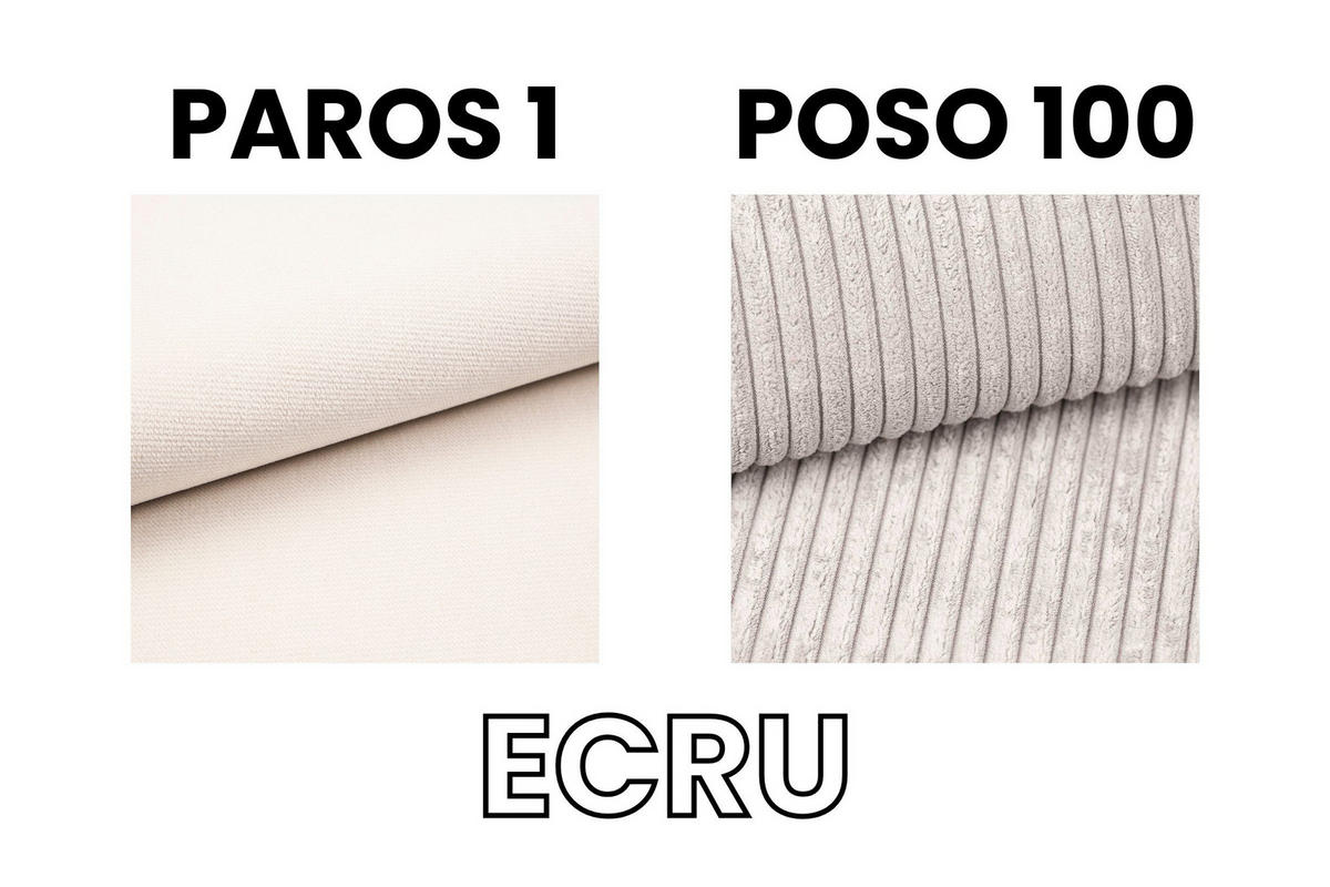BOXBETT RICO 90/200 in Cord/Velours Ecru H4 links - Ecru, Holz/Holzwerkstoff (90/200cm) - Deine Möbel 24