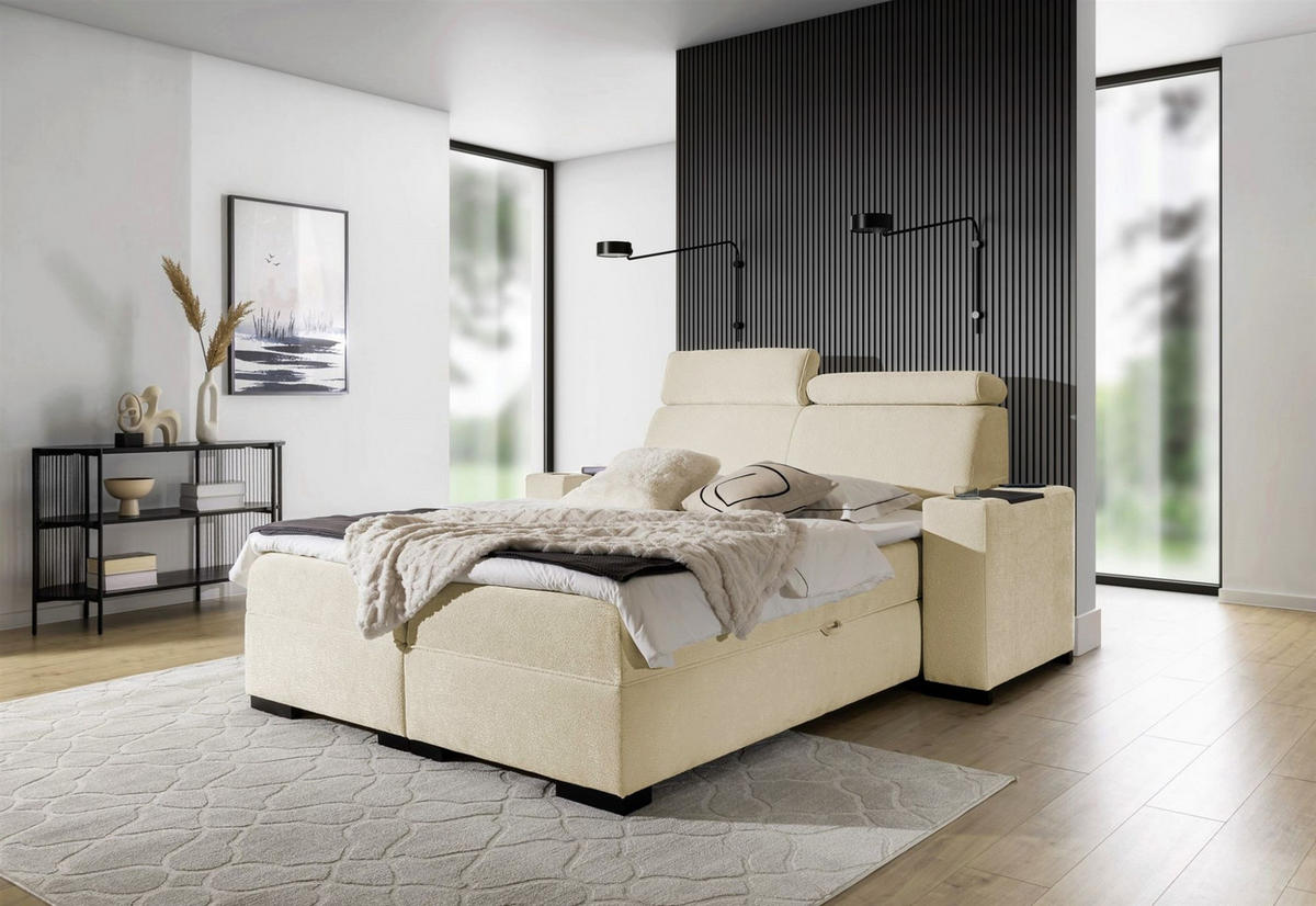 BOXBETT Nestor Dress Me Set.2 - Beige, Holzwerkstoff/Textil (180/200cm) - Fun Möbel
